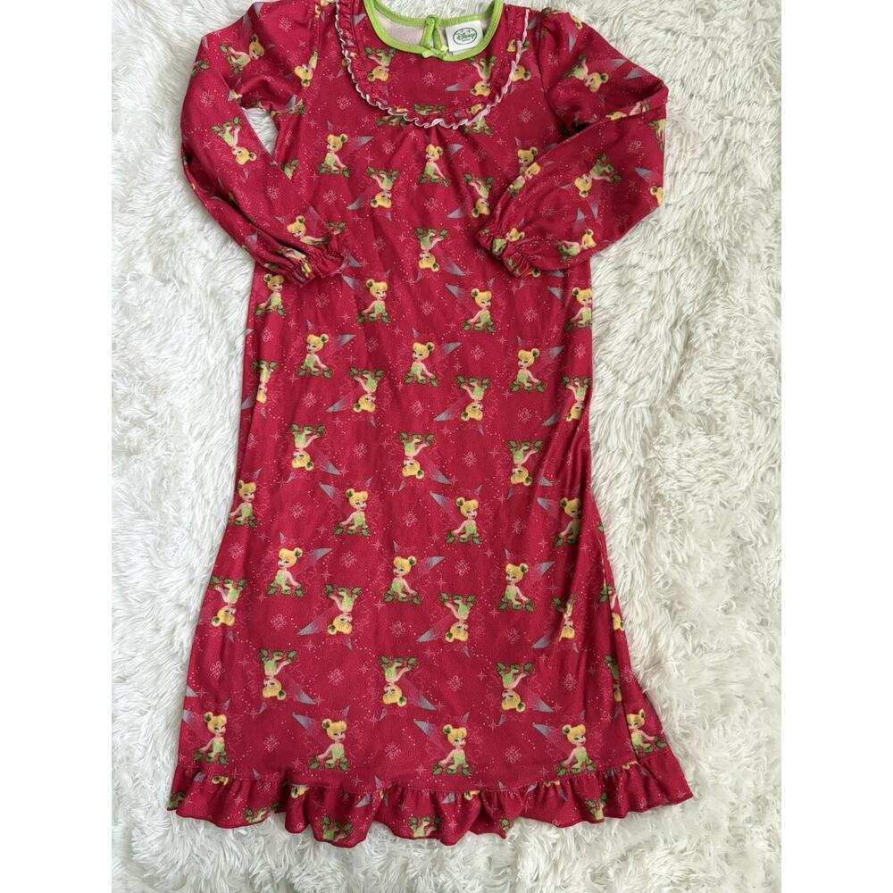 Disney Fairies Girls Sz. 8 Tinkerbell Design Flannel Nightgown. Adorable, Comf